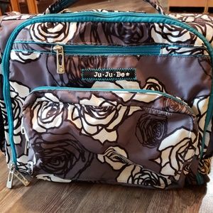 Jujube BFF charcoal Roses diaper bag